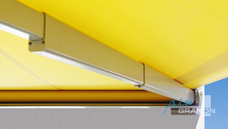 Telescopic arm awnings