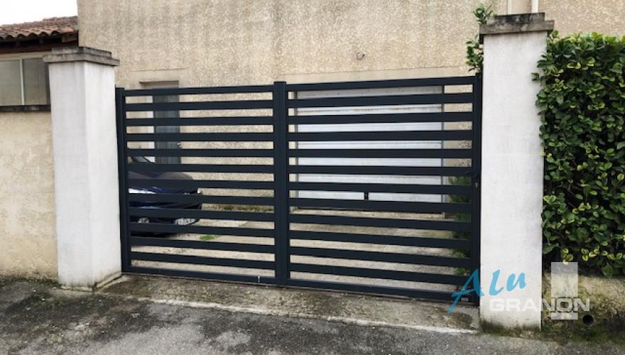 Portail lames horizontales